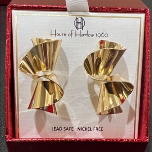 House of Harlow 1960 | Gold Ribbon Earrings